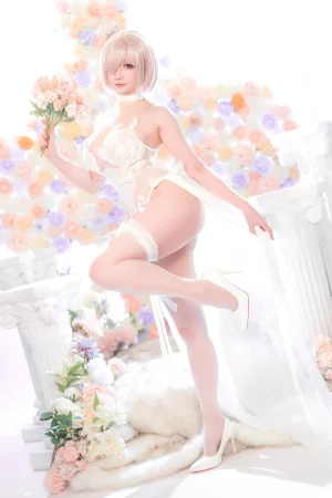 星之迟迟《2023年3月计划C FGO 玛修婚纱》主题写真：78张全套美图，含1个视频