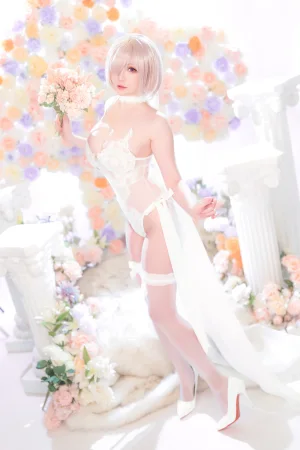 星之迟迟《2023年3月计划C FGO 玛修婚纱》主题写真：78张全套美图，含1个视频