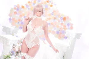 星之迟迟《2023年3月计划C FGO 玛修婚纱》主题写真：78张全套美图，含1个视频