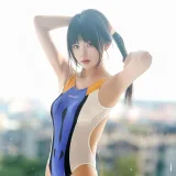 桜桃喵《竞泳》主题写真：21张全套美图