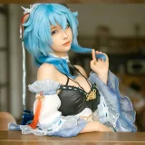 蠢沫沫《甘雨女仆》主题写真：14张全套美图