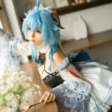 蠢沫沫《甘雨女仆》主题写真：14张全套美图
