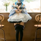 蠢沫沫《甘雨女仆》主题写真：14张全套美图