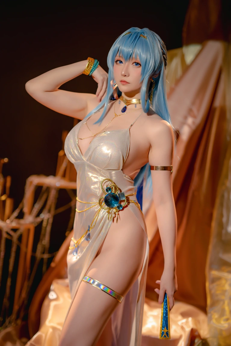 星之迟迟《2023年4月计划C Nikke 胜利女神 海伦》主题写真：77张全套美图，含1个视频