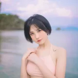 念雪《粉色泳衣》主题写真：30张全套美图