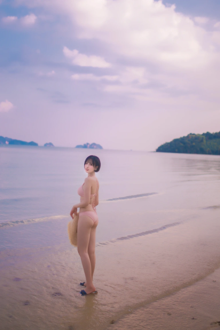 念雪《粉色泳衣》主题写真：30张全套美图