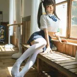蠢沫沫《关于我学妹是个猫娘这件事》主题写真：22张全套美图