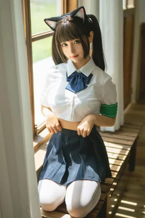 蠢沫沫《关于我学妹是个猫娘这件事》主题写真：22张全套美图