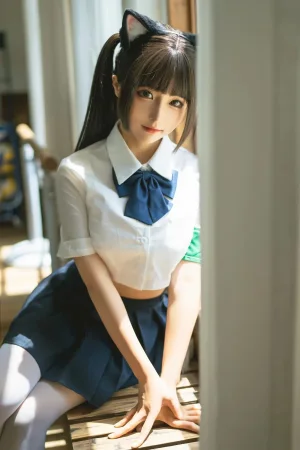 蠢沫沫《关于我学妹是个猫娘这件事》主题写真：22张全套美图
