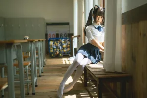 蠢沫沫《关于我学妹是个猫娘这件事》主题写真：22张全套美图