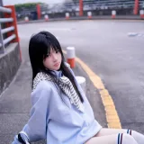 桜桃喵《蓝》主题写真：20张全套美图