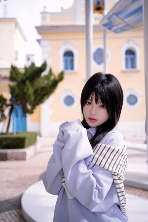 桜桃喵《蓝》主题写真：20张全套美图