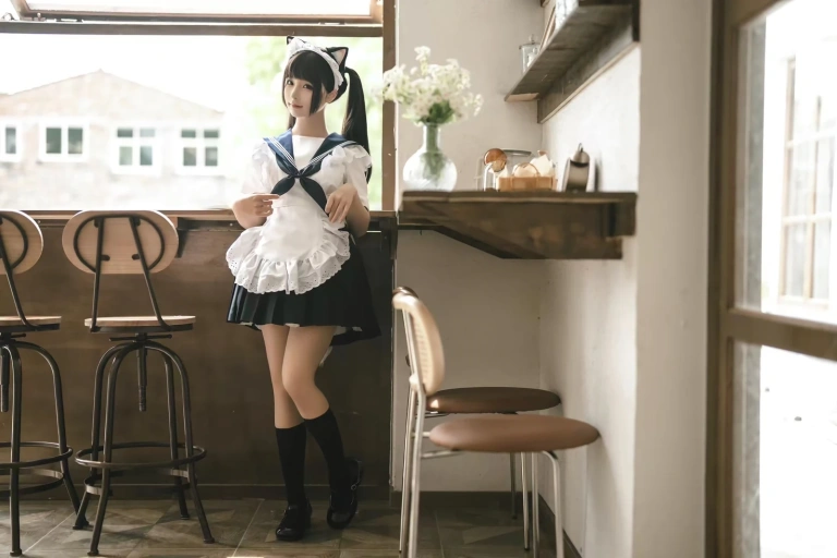 蠢沫沫《猫猫女仆》主题写真：23张全套美图