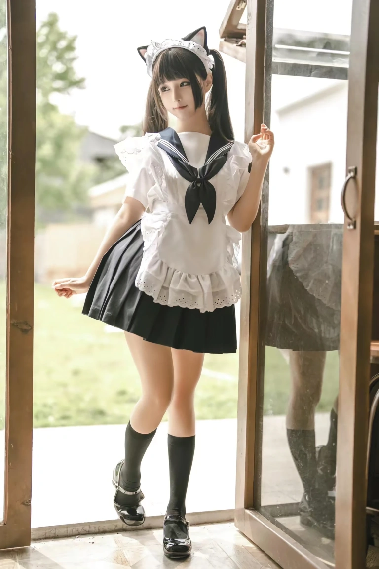 蠢沫沫《猫猫女仆》主题写真：23张全套美图