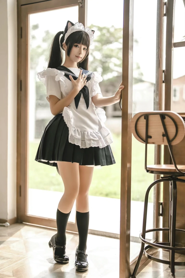蠢沫沫《猫猫女仆》主题写真：23张全套美图