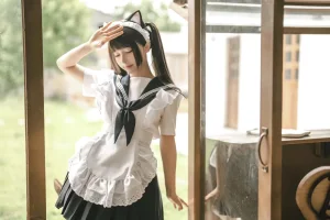 蠢沫沫《猫猫女仆》主题写真：23张全套美图