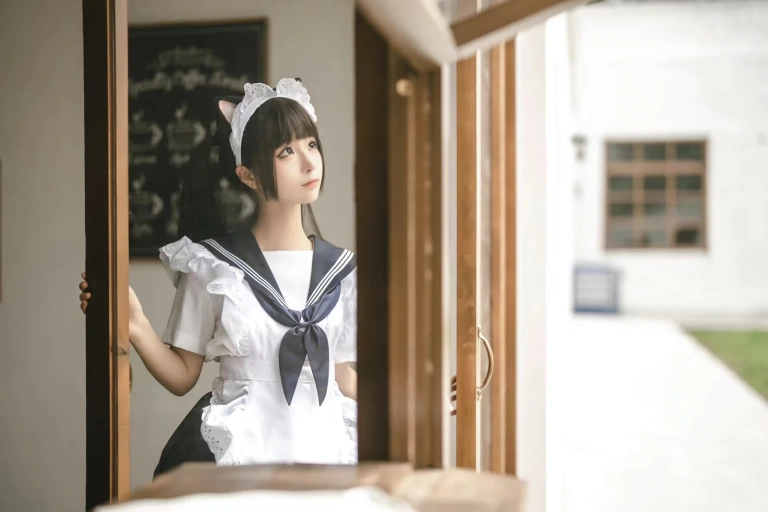 蠢沫沫《猫猫女仆》主题写真：23张全套美图