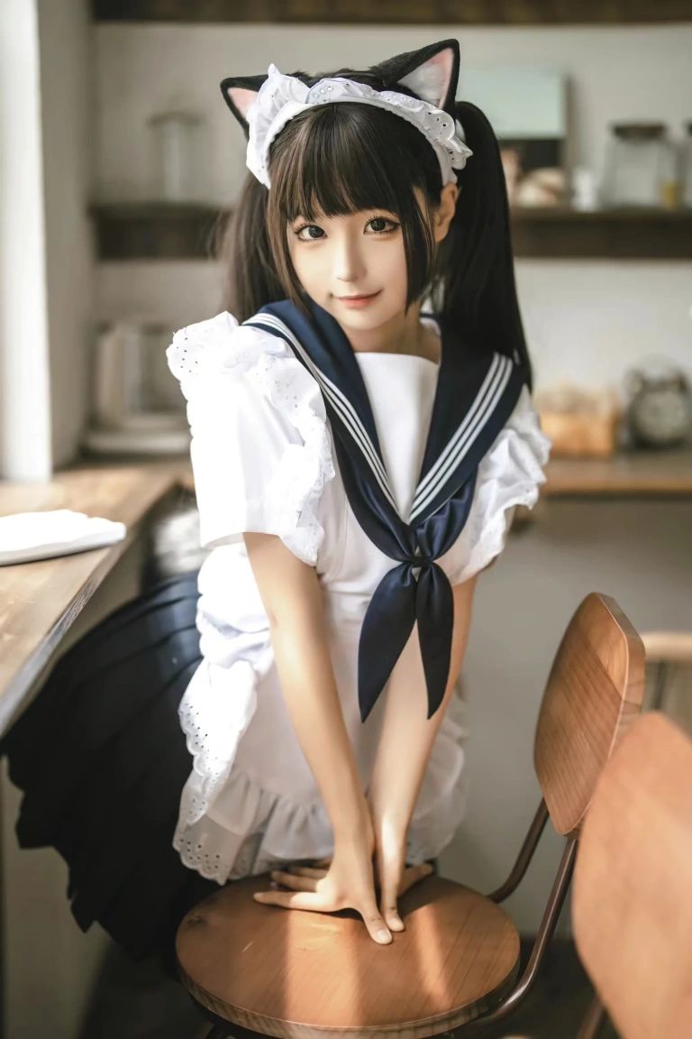 蠢沫沫《猫猫女仆》主题写真：23张全套美图