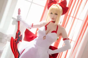 星之迟迟《2023年6月计划A FATE EXTELLA 尼禄》主题写真：43张全套美图