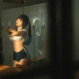 蠢沫沫《午后课间》主题写真：33张全套美图