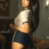 蠢沫沫《午后课间》主题写真：33张全套美图