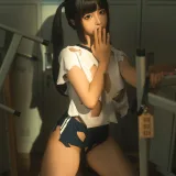 蠢沫沫《午后课间》主题写真：33张全套美图