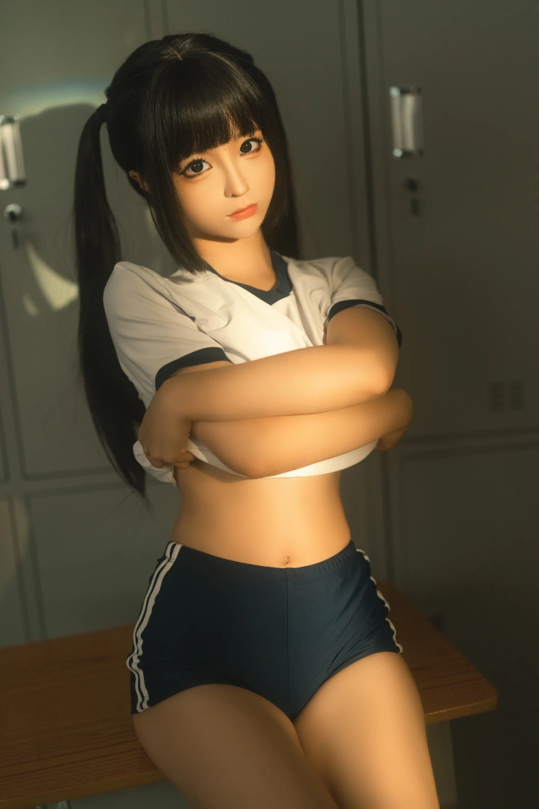 蠢沫沫《午后课间》主题写真：33张全套美图