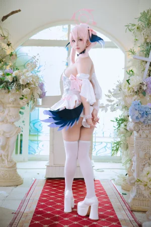 日奈娇(椎名莜)《蔚蓝档案 下江小春花嫁》主题写真：26张全套美图