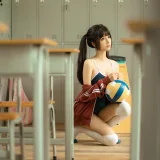 蠢沫沫《课间》主题写真：30张全套美图