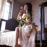 桜桃喵《玻璃玫瑰》主题写真：11张全套美图