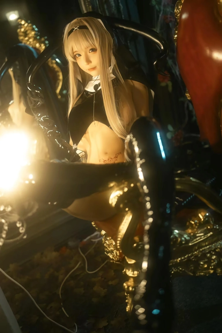 蠢沫沫《修女》主题写真：12张全套美图