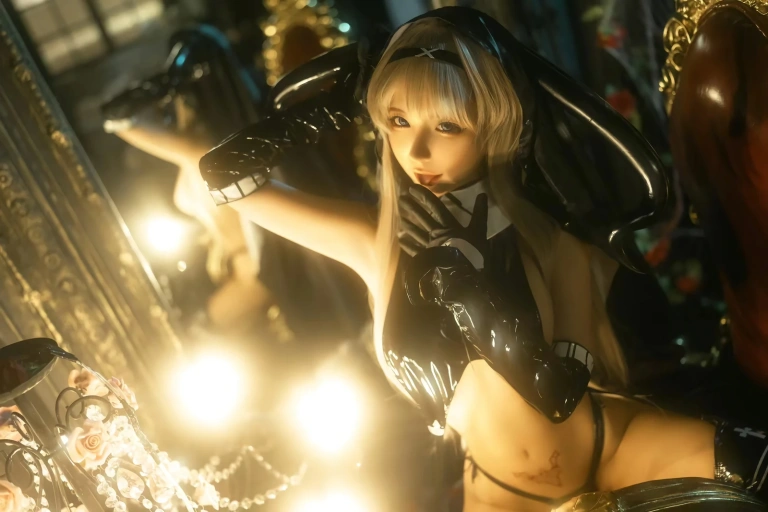 蠢沫沫《修女》主题写真：12张全套美图