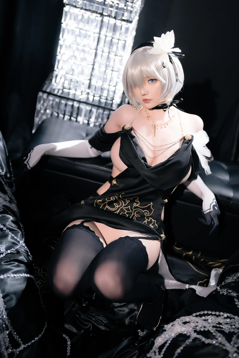 星之迟迟《2023年9月计划C 尼尔-2B同人礼服》主题写真：94张全套美图
