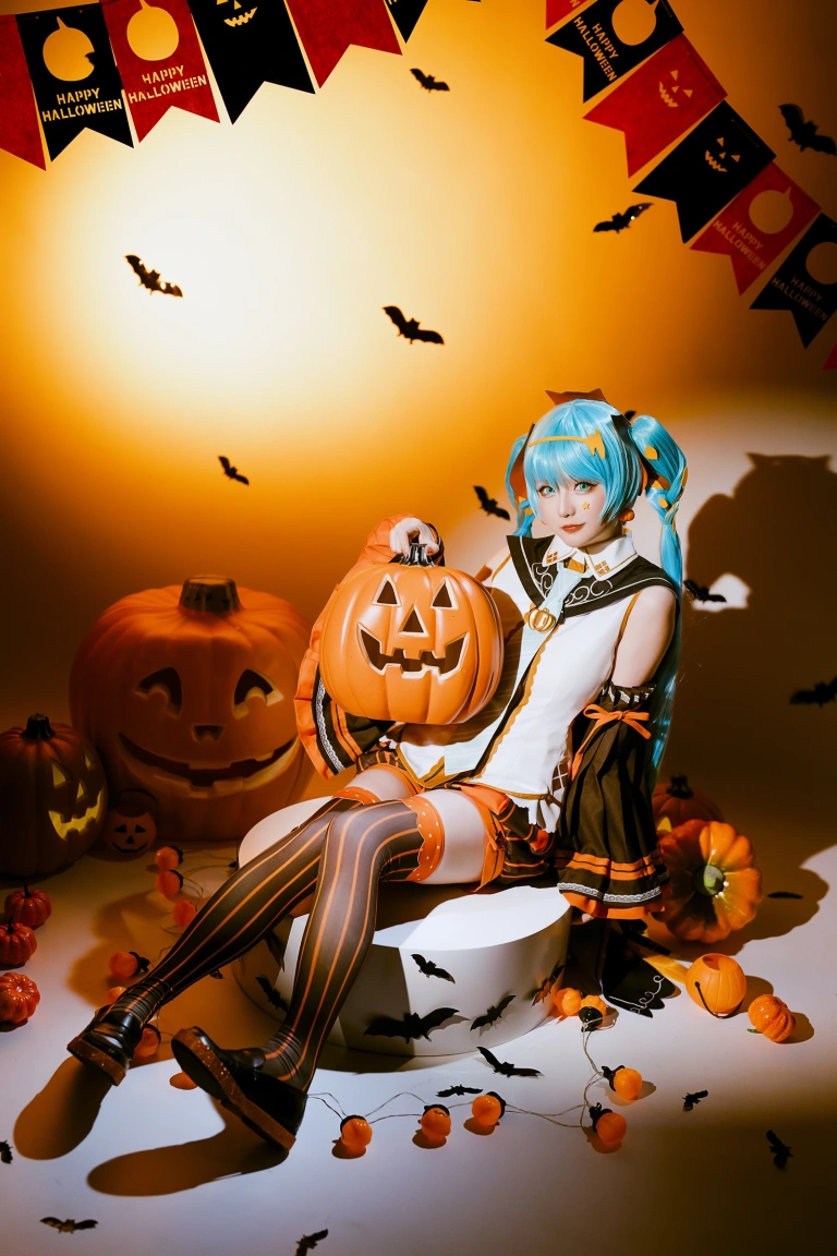 星之迟迟《2023年10月计划 赠品 万圣节MIKU》主题写真：53张全套美图