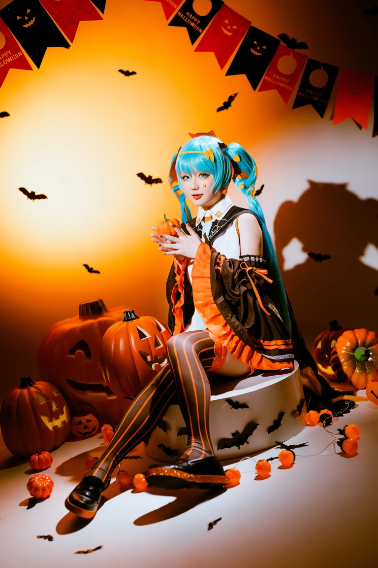 星之迟迟《2023年10月计划 赠品 万圣节MIKU》主题写真：53张全套美图