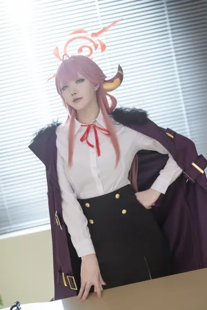 星之迟迟《2023年10月计划B 碧蓝档案-陆八魔爱露》主题写真：90张全套美图