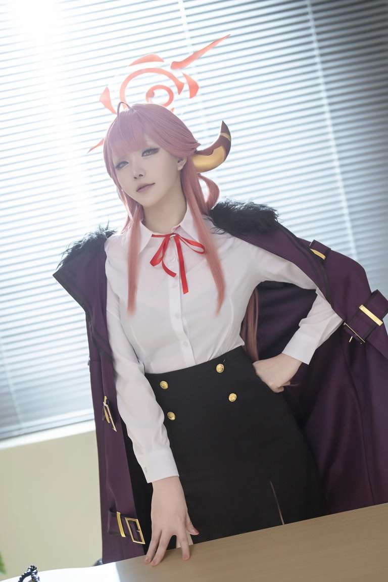 星之迟迟《2023年10月计划B 碧蓝档案-陆八魔爱露》主题写真：90张全套美图