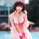 周叽是可爱兔兔《圣人惠水着》主题写真：19张全套美图
