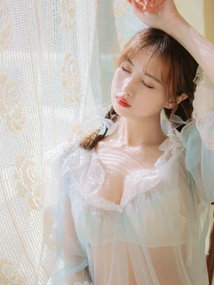 念雪《蓝纱衣》主题写真：40张全套美图