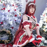 星之迟迟《2023年12月计划A 赛马娘 大和赤骥 圣诞衣装》主题写真：47张全套美图