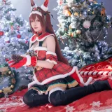 星之迟迟《2023年12月计划A 赛马娘 大和赤骥 圣诞衣装》主题写真：47张全套美图