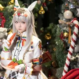 星之迟迟《2023年12月计划赠品 赛马娘 小栗帽 圣诞衣装》主题写真：48张全套美图