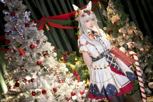星之迟迟《2023年12月计划赠品 赛马娘 小栗帽 圣诞衣装》主题写真：48张全套美图