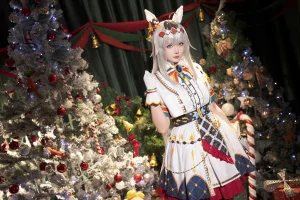 星之迟迟《2023年12月计划赠品 赛马娘 小栗帽 圣诞衣装》主题写真：48张全套美图