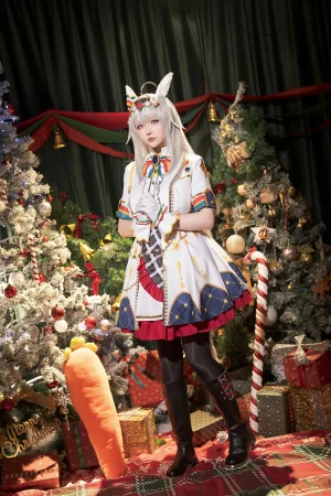 星之迟迟《2023年12月计划赠品 赛马娘 小栗帽 圣诞衣装》主题写真：48张全套美图