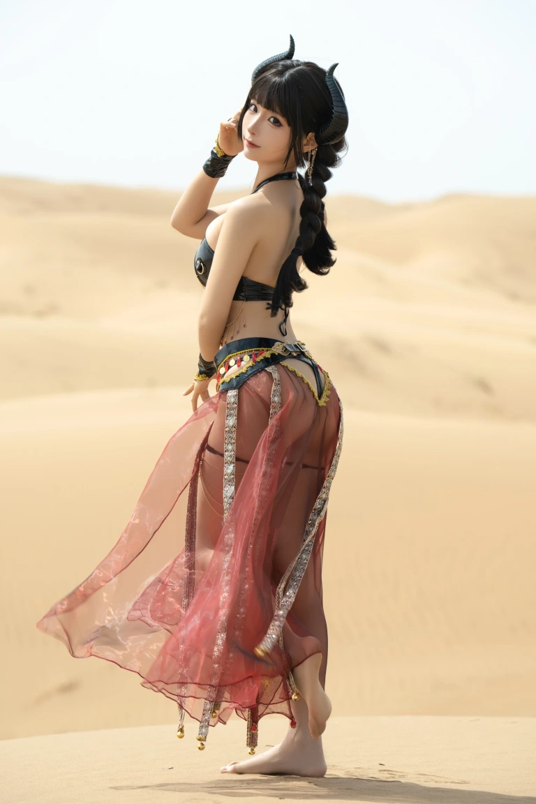 蠢沫沫《沙漠魅魔》主题写真：9张全套美图