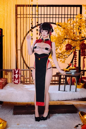 日奈娇(椎名莜)《新年限定旗袍》主题写真：61张全套美图