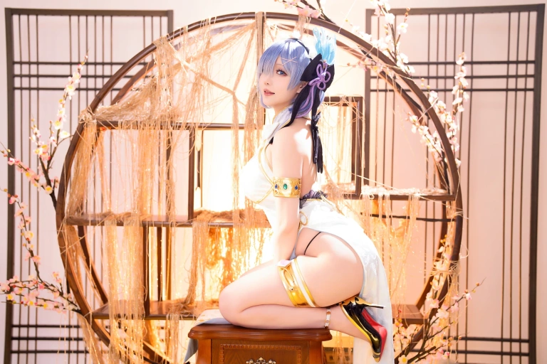 星之迟迟《2024年01月计划B RE：0 蕾姆 旗袍ver》主题写真：76张全套美图