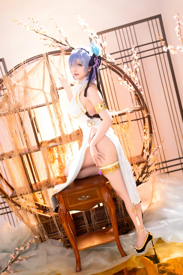 星之迟迟《2024年01月计划B RE：0 蕾姆 旗袍ver》主题写真：76张全套美图