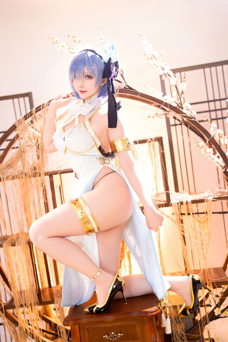 星之迟迟《2024年01月计划B RE：0 蕾姆 旗袍ver》主题写真：76张全套美图